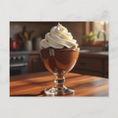 Schokoladen-Mousse-Rezeptkarte Postkarte (Vorderseite)