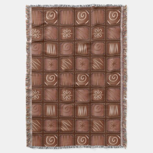 Schokoladen-Muster Decke (Vorderseite Vertikal)