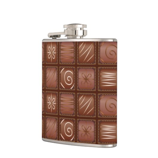 Schokoladen-Muster Flachmann (Links)