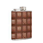 Schokoladen-Muster Flachmann (Rechts)