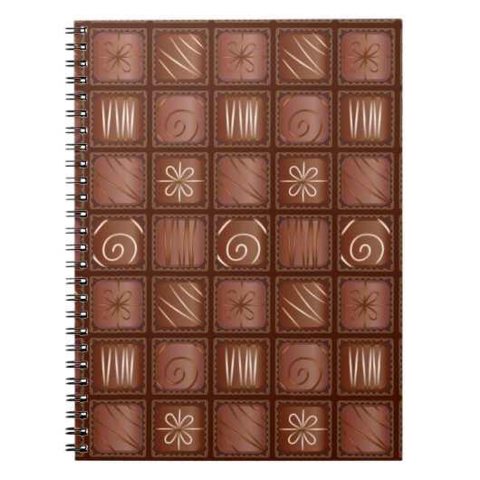 Schokoladen-Muster Notizblock (Vorderseite)