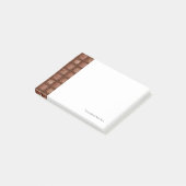 Schokoladen-Muster Post-it Klebezettel (angewinkelt)