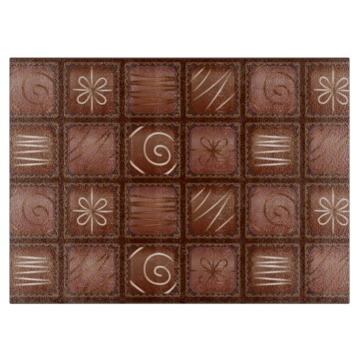 Schokoladen-Muster Schneidebrett (Vorderseite)