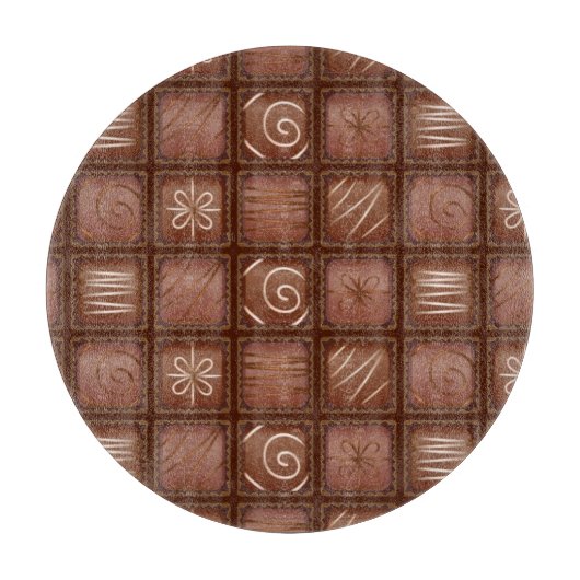 Schokoladen-Muster Schneidebrett (Vorderseite)