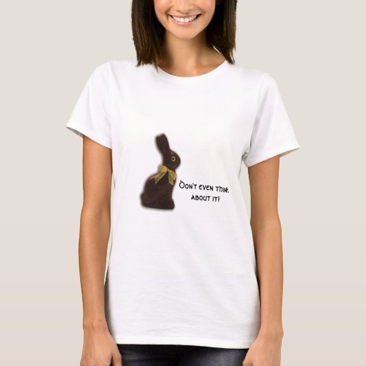 Schokoladen-Osterhase mit Haltung T-Shirt (Vorderseite)