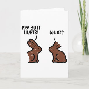 Schokoladen-Osterhasen Lustiger Hase Bunny Süßigke Karte