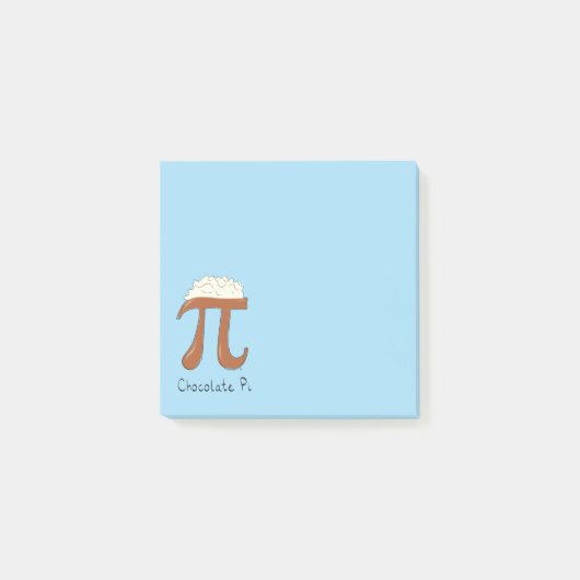 Schokoladen-Pi-Mathelehrer Post-it Klebezettel (Vorderseite)