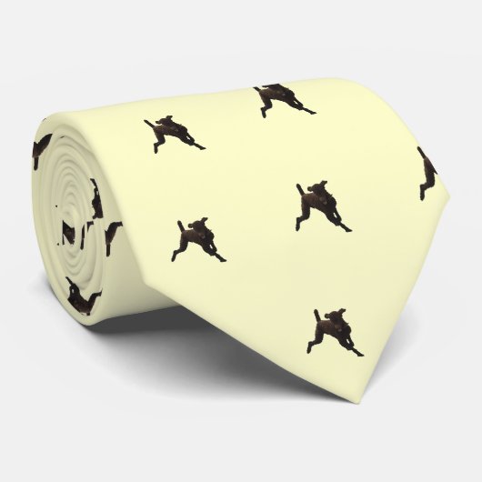 Schokoladen-Pudel-Krawatte Krawatte (Gerollt)