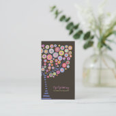 Schokoladen-Retro Visitenkarte (Stehend Vorderseite)