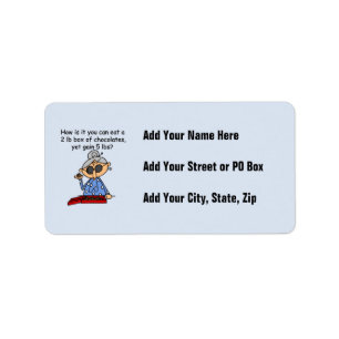 Schokoladen-Richtung Adressaufkleber