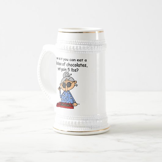 Schokoladen-Richtung Bierglas (Vorderseite Links)