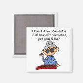 Schokoladen-Richtung Magnet (Vorderseite/Rückseite)