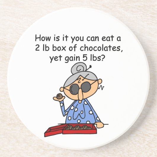 Schokoladen-Richtung Sandstein Untersetzer (Vorne)