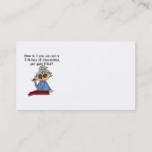 Schokoladen-Richtung Visitenkarte (Rückseite)