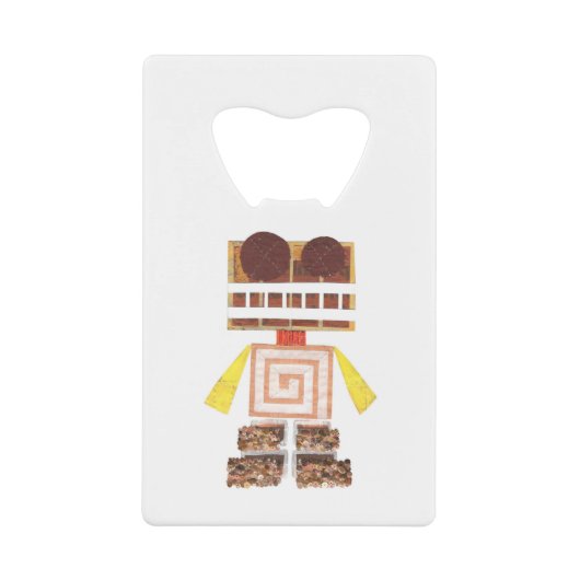 Schokoladen-Roboter-Kreditkarte-Flaschen-Öffner Geldkarten Flaschenöffner (Vorderseite)