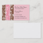 Schokoladen-rosa Rosen-Bonbon-Bäckerei Visitenkarte (Vorne/Hinten)