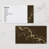Schokoladen-Schnüre Visitenkarte (Vorne/Hinten)