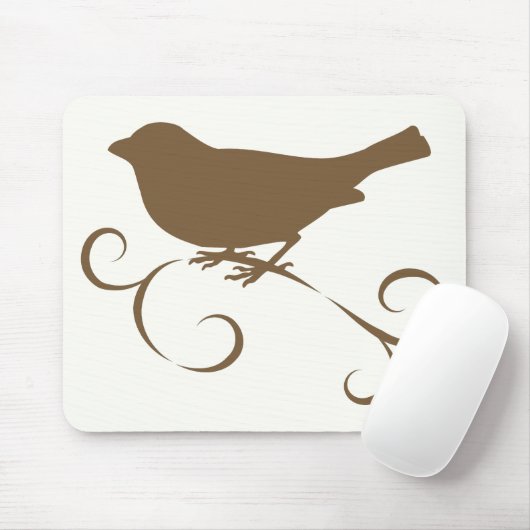 Schokoladen-Spatz mit Band Mousepad (Mit Mouse)