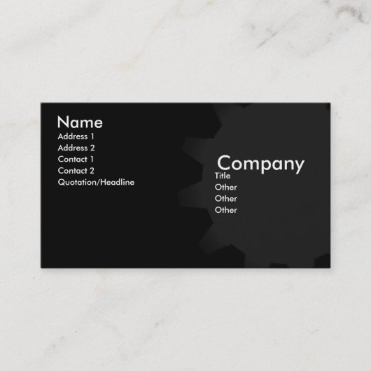 Schokoladen-Stadt Visitenkarte (Vorderseite)