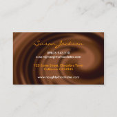 Schokoladen-Strudel-Visitenkarte Visitenkarte (Rückseite)