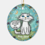 Schokoladen-Struppelkatze Keramik Ornament (Links)