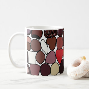 Schokoladen-Süßigkeiten-Konfektserie Kaffeetasse