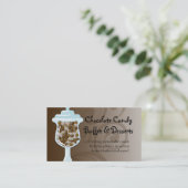 Schokoladen-Süßigkeits-Buffet-Bar, Urne Visitenkarte (Stehend Vorderseite)