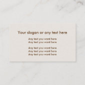 Schokoladen-Thema Visitenkarte (Rückseite)