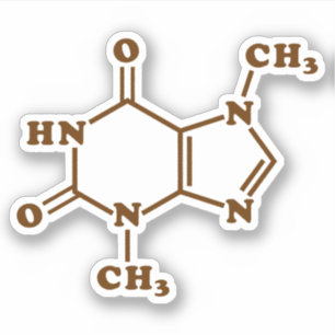 Schokoladen-Theobromin-molekulare chemische Formel Aufkleber