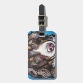 Schokoladen-Tri australischer Schäfer Gepäckanhänger (Vorderseite vertikal)