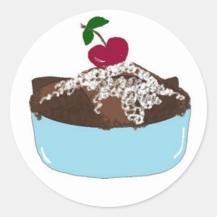 Schokoladen-Trifle-Dessert Runder Aufkleber