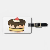 Schokoladen-Tropf-Torte mit Erdbeere Gepäckanhänger (Vorderseite horizontal)