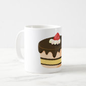 Schokoladen-Tropf-Torte mit Erdbeere Kaffeetasse (Vorderseite Links)