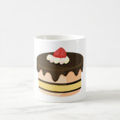 Schokoladen-Tropf-Torte mit Erdbeere Kaffeetasse (Mittel)