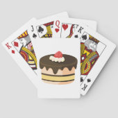 Schokoladen-Tropf-Torte mit Erdbeere Spielkarten (Rückseite)