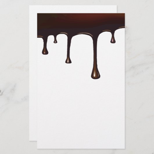 Schokoladen-Tropfen-Set Briefpapier (Vorne/Hinten)