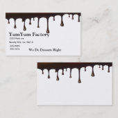 Schokoladen-Tropfen-Set Visitenkarte (Vorne/Hinten)