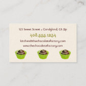 Schokoladen-Trüffel-Illustrations-Visitenkarten Visitenkarte (Rückseite)