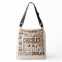 Schokoladen-Typografie-Kunst Cross Body Taschen
