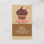 Schokoladen-u. Vanille-Kuchen-Visitenkarten Visitenkarte (Rückseite)