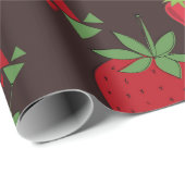 Schokoladen- und Erdbeermuster Geschenkpapier (Rolleneckpunkt)