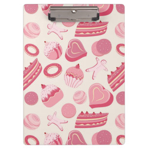 Schokoladen- und Gebäckmuster 2 Klemmbrett