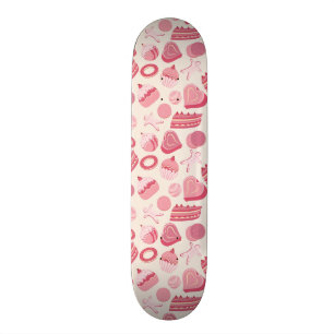 Schokoladen- und Gebäckmuster 2 Skateboard