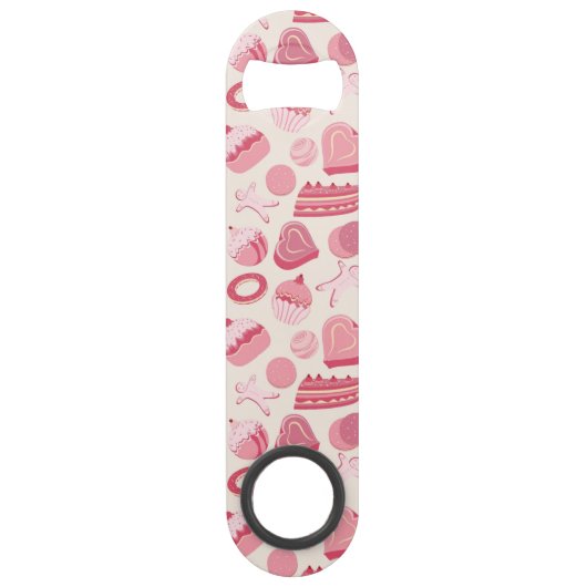 Schokoladen- und Gebäckmuster 2 Speed Flaschenöffner (Vorderseite)