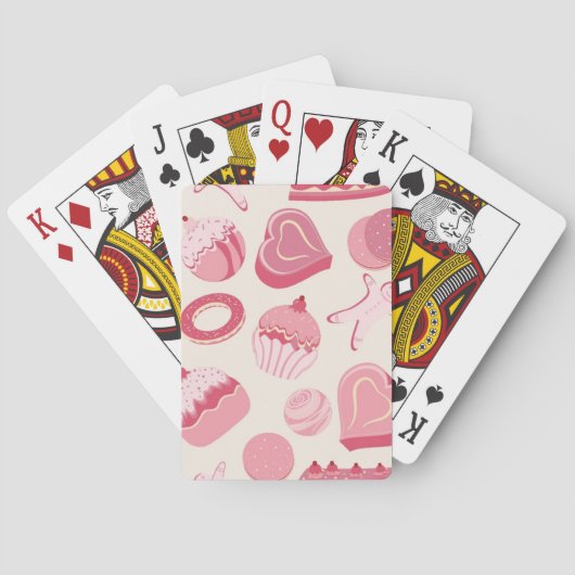 Schokoladen- und Gebäckmuster 2 Spielkarten (Rückseite)