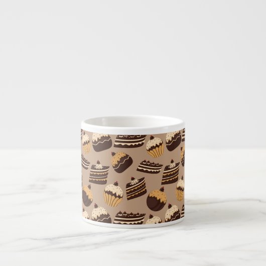 Schokoladen- und Gebäckmuster 3 Espressotasse (Vorderseite)