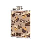 Schokoladen- und Gebäckmuster 3 Flachmann (Links)