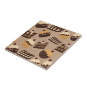 Schokoladen- und Gebäckmuster 3 Fliese (Seite)