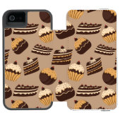 Schokoladen- und Gebäckmuster 3 Incipio iPhone Geldbeutel-Hülle (Folio Geöffnet)