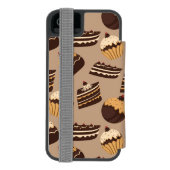 Schokoladen- und Gebäckmuster 3 Incipio iPhone Geldbeutel-Hülle (Folio Rückseite)